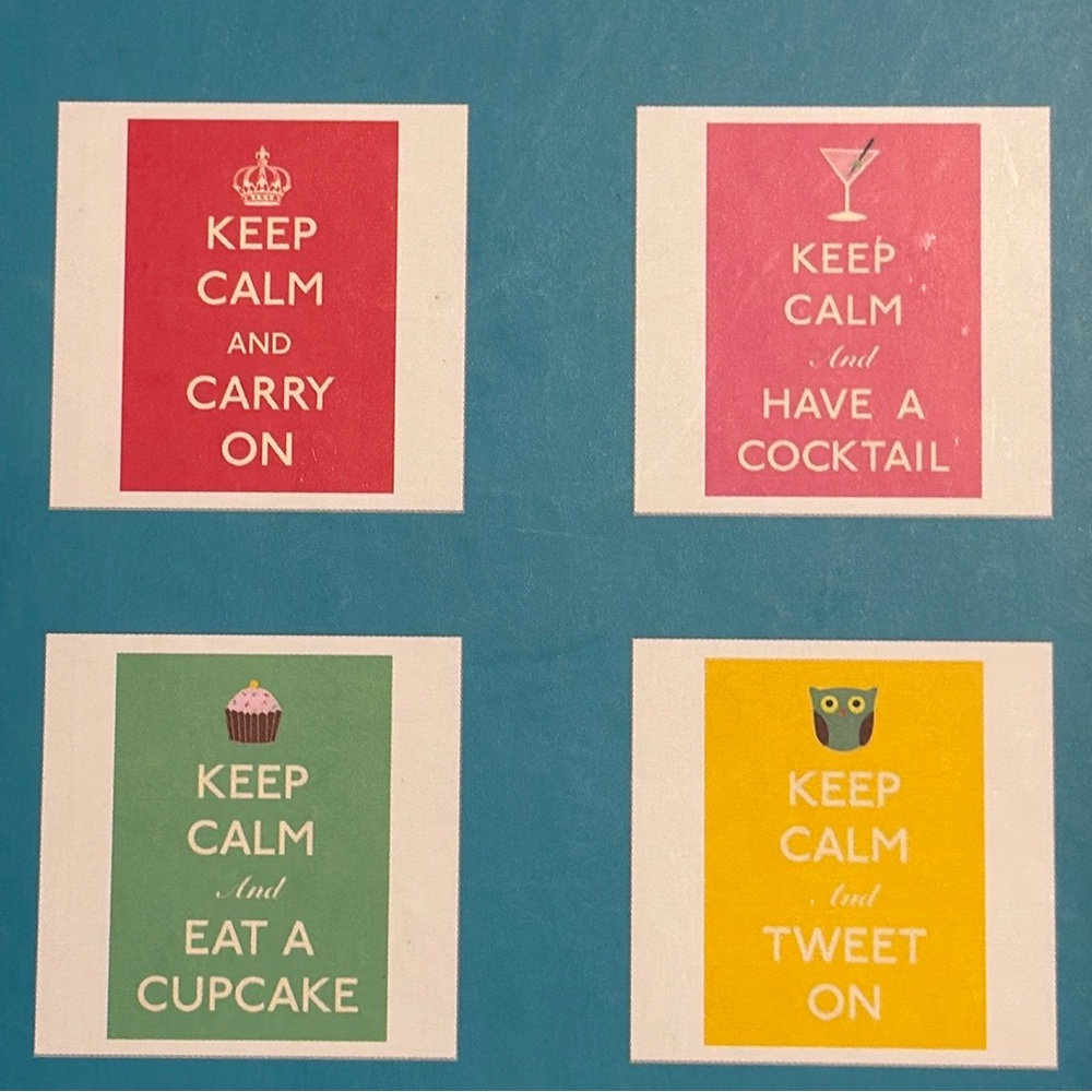 GRAPHIQUE Keep Calm Blank Notecard and Envelopes Set, NEW